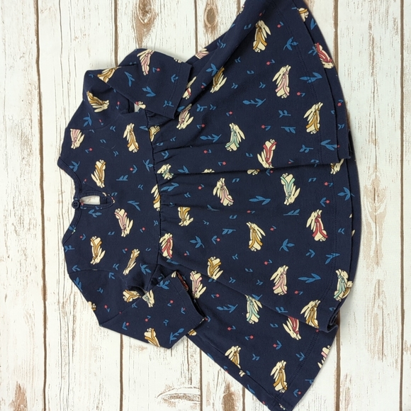 Hanna Andersson Navy Bunnies Dress 3-6M - Picture 5 of 5